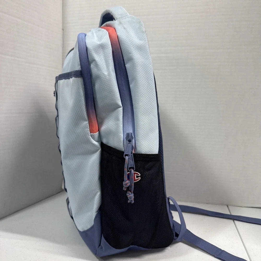 Champion Center Backpack, Light Blue/Navy/Coral, Laptop Pouch, NWT